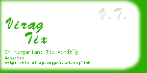 virag tix business card